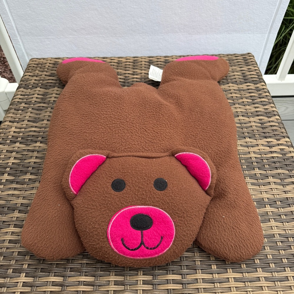 Vintage KKH Corp Bear Animal Shaped Plush Pillow 25" Crown Crafts HTF Rare